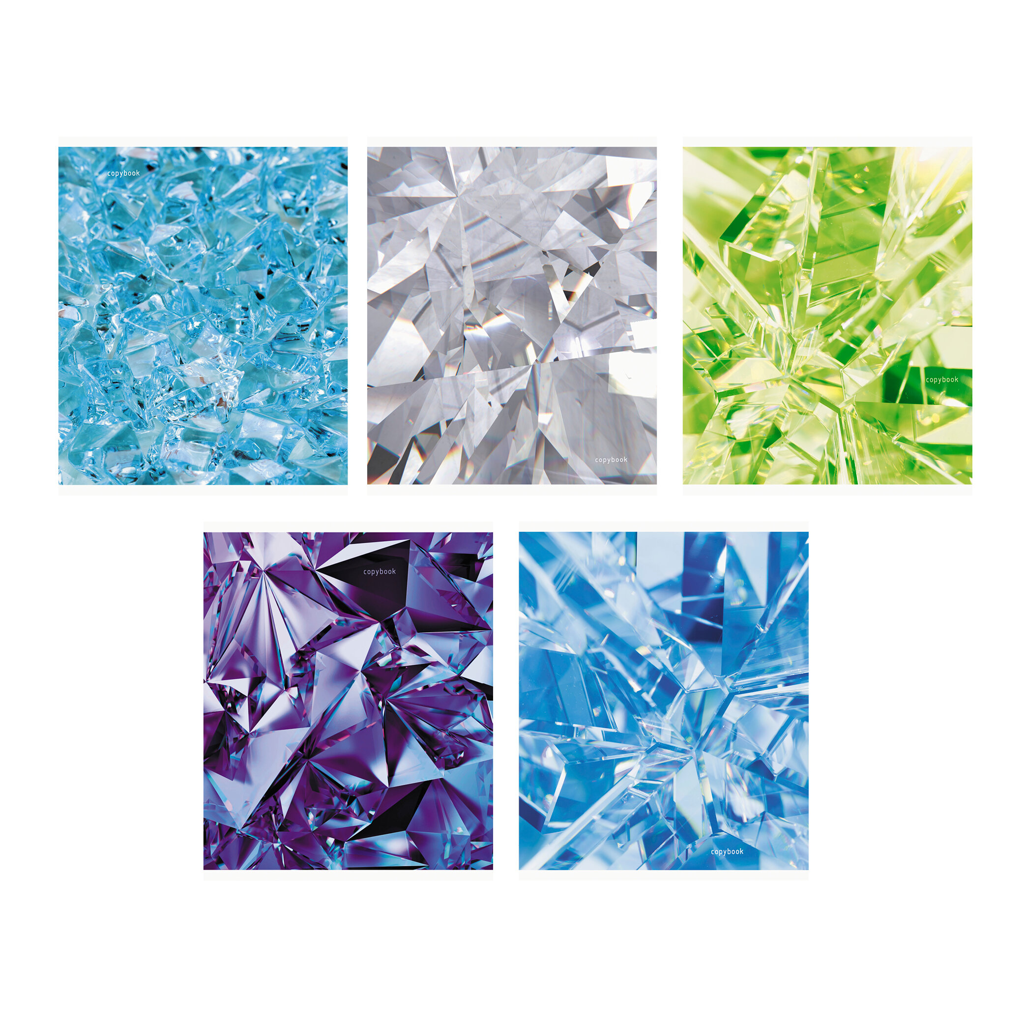 Тетрадь А5 96л линия LISTOFF Драгоценные камни ассорти, арт. ТЛ968388