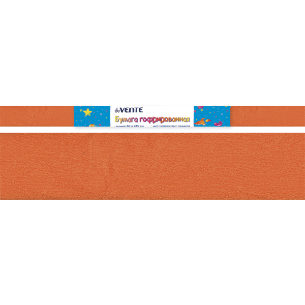 Бумага цветная крепированная 50см*250см deVENTE оранжевая, арт. 8040706