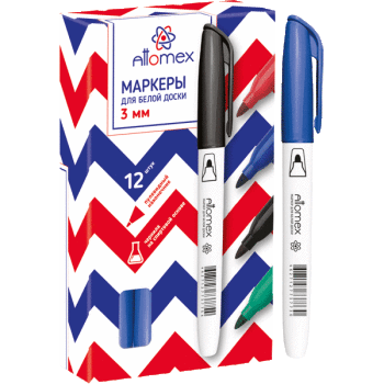 Маркер для доски синий круглый 3мм ATTOMEX, арт. 5040702