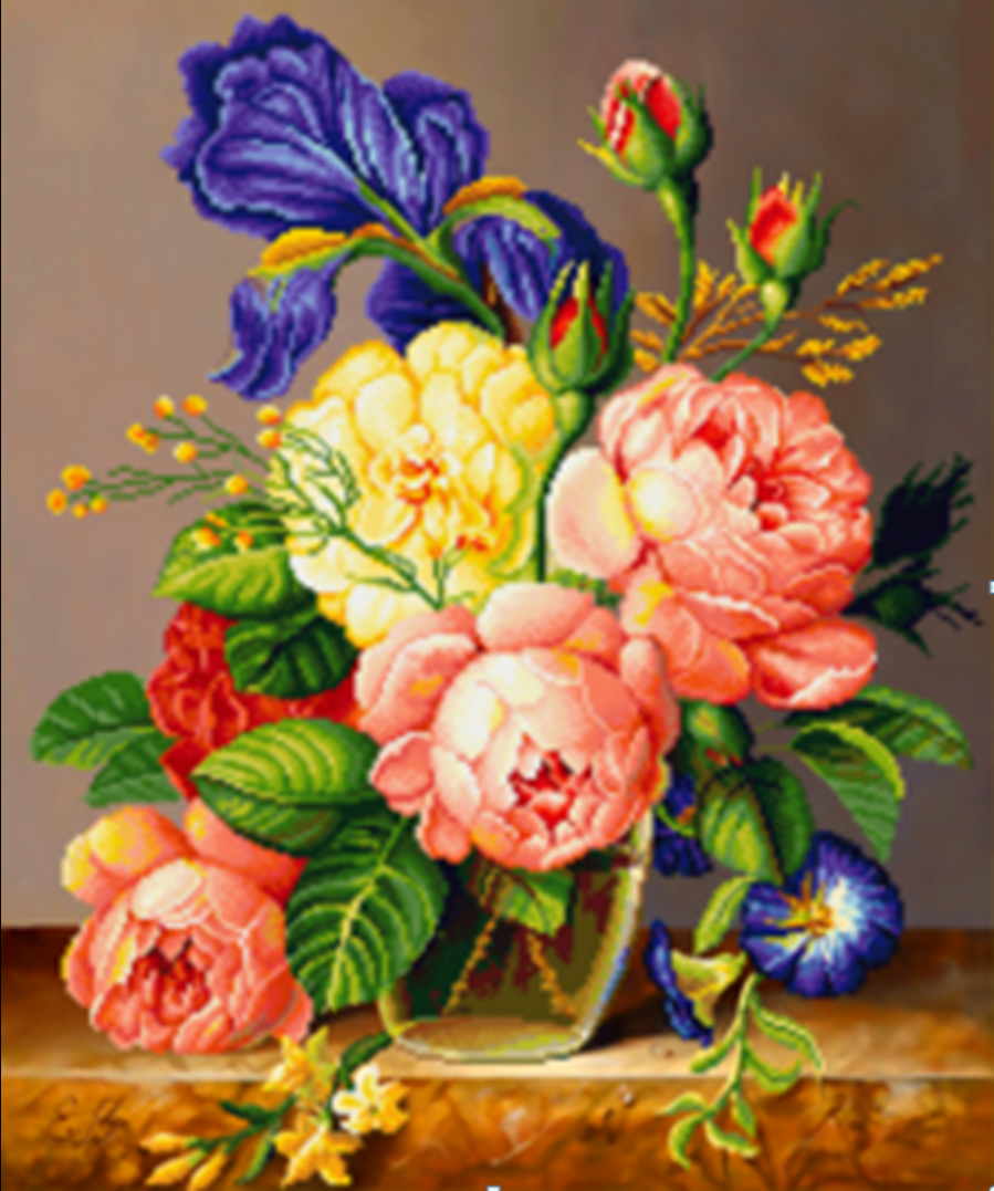 Набор для творчества Алмазная мозаика 20*30 на подрамнике Натюрморт Цветы ФЕНИКС, арт. 87879