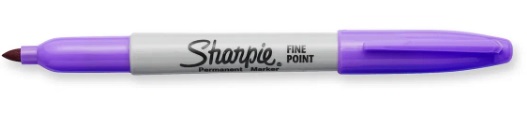 Маркер перманентный ежевичный круглый 1мм SHARPIE Fine, арт. 2025039