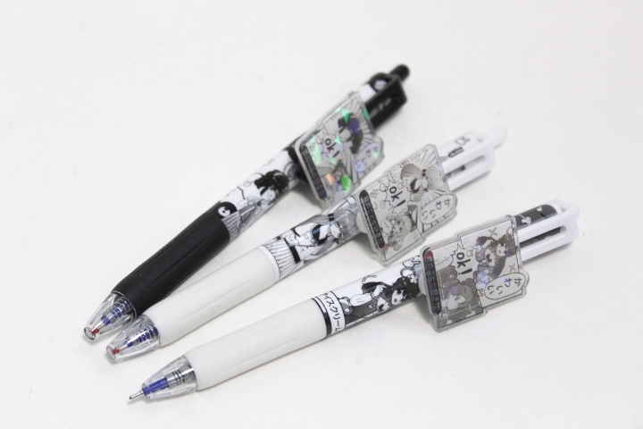 Ручка шариковая черная с фигуркой Jandan JD корпус ассорти, арт. JD-2240