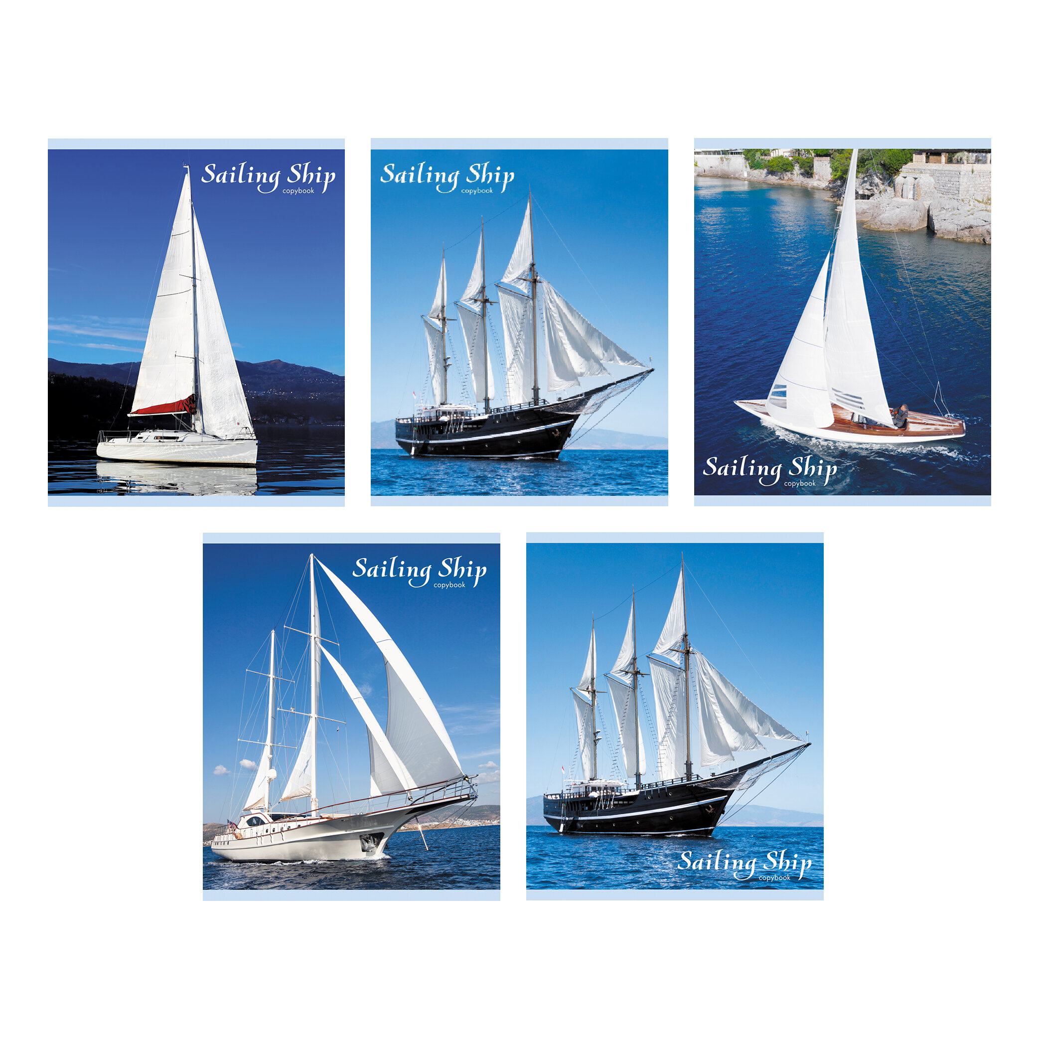 Тетрадь А5 48л клетка LISTOFF Под парусами ассорти, арт. ТК487766