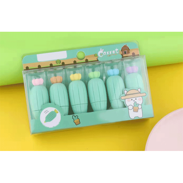 Набор текстовых маркеров 6цв deVENTE Kawaii Cactus мини, арт. 5045201