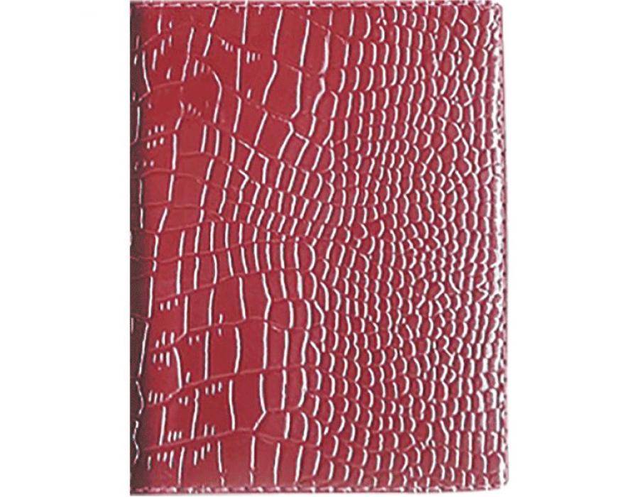 Обложка на паспорт ATTOMEX Шик нат кожа крокодил бордовая, арт. 1030606