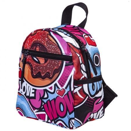 Рюкзак-мини молодежный ХАТБЕР LOOK Любимый десерт мягкий уплотненная спинка, арт. NRk_81106