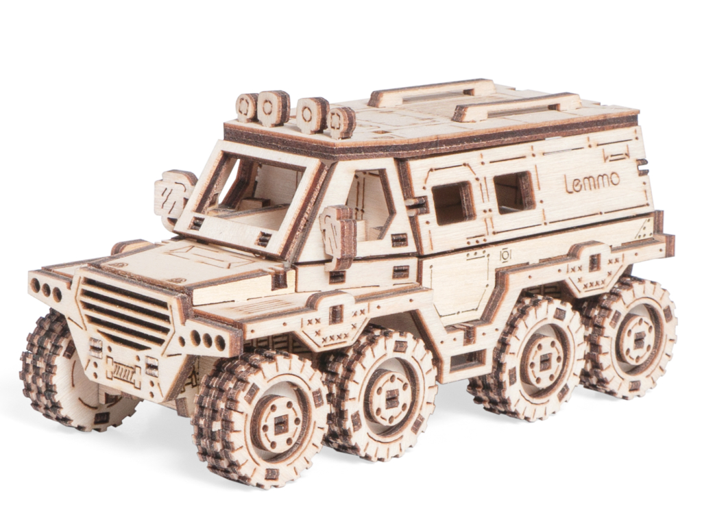 Конструктор деревянный LEMMO Внедорожник Бархан 128 деталей, арт. 0187