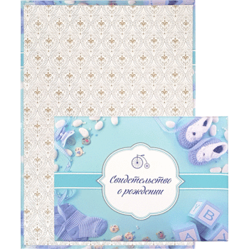 Папка адресная Свидетельство о рождении ламинированная deVENTE для мальчика, арт. 3078515