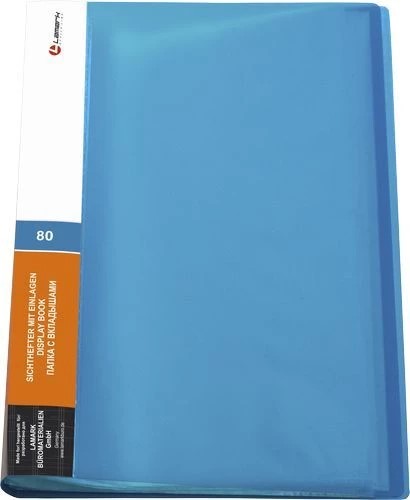 Папка с мультифорами 80стр LAMARK неон синяя, арт. DB0340-IMBL