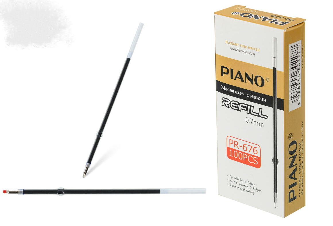 Стержень шариковый синий 107мм 0,7/0,7 MC BASIR Piano с ушками , арт. PR-676