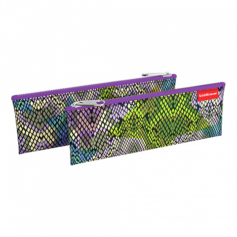 Пенал-косметичка 1 отделение ERICH KRAUSE Purple Python, арт. 49024