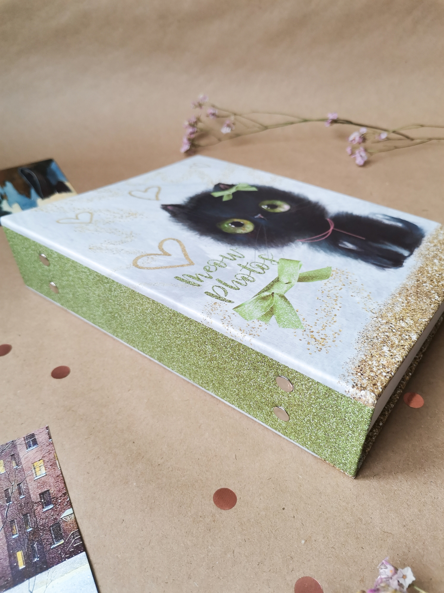 Фотоальбом 10*15 200ф ПОЛИНОМ Sweet Kittens Чёрный котёнок, арт. FA 200.002-2