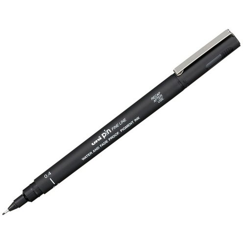 Ручка-линер UNI PIN04-200S 0,4 корпус черный черная, арт. 141523