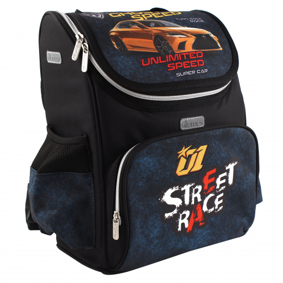 Рюкзак школьный ATTOMEX Lite Street Race каркасный ортопедическая спинка, арт. 7030207