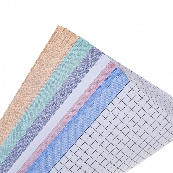 Блок сменный для тетради А5 120л клетка ХАТБЕР белый срез цветной , арт. 120СБ5В1_28950