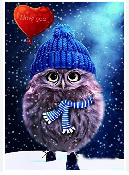 Картина по номерам с акриловыми красками 40*50 Круглая сова , арт. GX22190