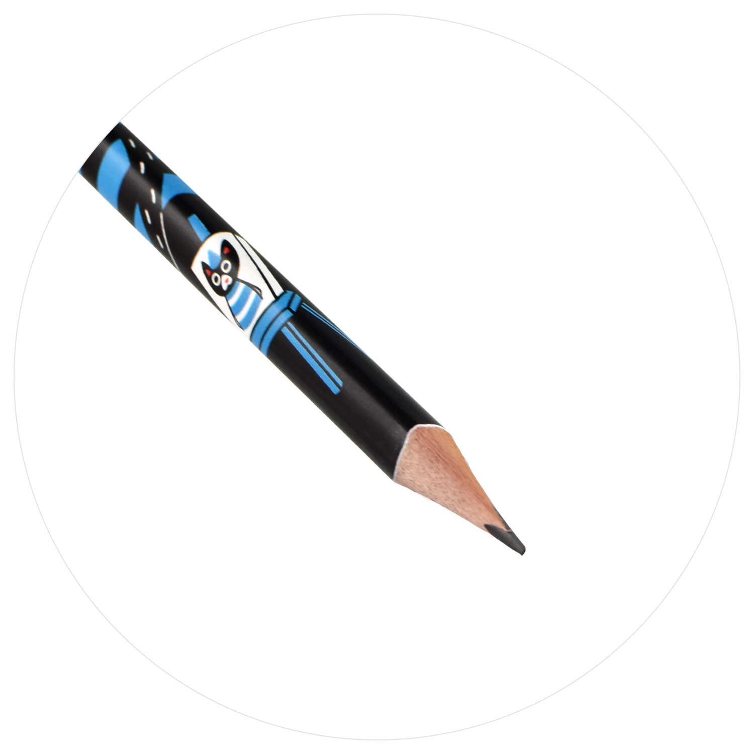 Карандаш чернографитный с ластиком трехгранный HB ФЕНИКС Персонажи корпус ассорти, арт. 63685