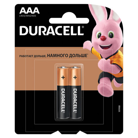 Батарейка LR03 DURACELL Basic 2шт/упак, арт. 6054/упак