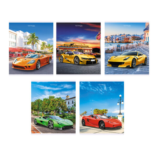 Тетрадь А5 48л линия LISTOFF Спорткар ассорти, арт. ТЛ488360