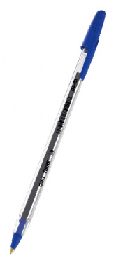 Ручка шариковая синяя 1,0/0,7 DELI Think корпус прозрачный стержень 136мм, арт. EQ4-BL