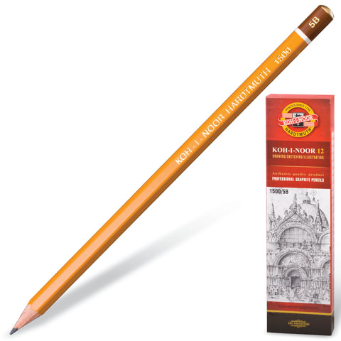 Карандаш чернографитный 5В KOH-I-NOOR , арт. 1500-5B
