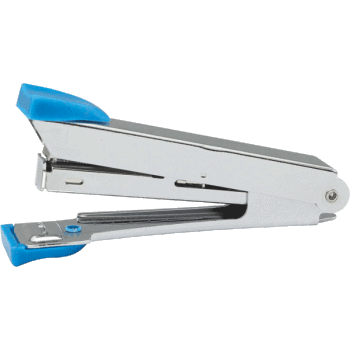 Степлер 10 мощность 15листов ATTOMEX металлический с антистеплером синий, арт. 4142320