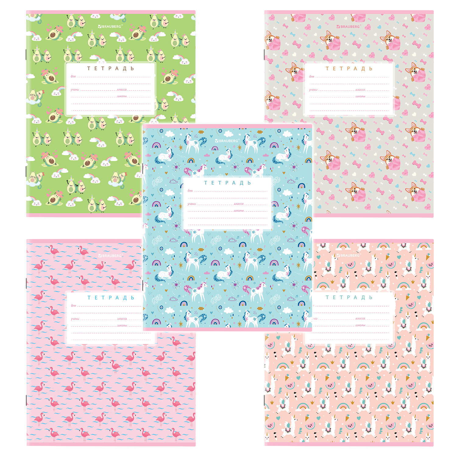 Тетрадь А5 12л клетка BRAUBERG Паттерн, арт. 106463