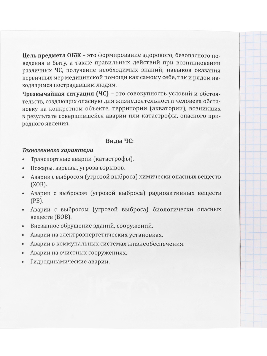 Тетрадь предметная ОБЖ 48листов клетка ПРОФ-ПРЕСС Аниме, арт. 48-9424
