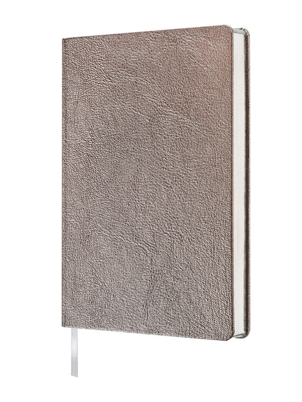 Ежедневник недатированный А5 ПОЛИНОМ Dark silver искусственная кожа темное серебро срез серебрянный, арт. 3183