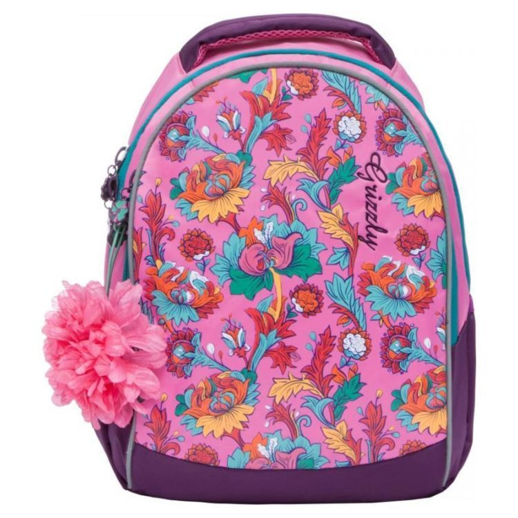 Рюкзак школьный GRIZZLY розовый мягкая уплотненная спинка вентилир вставки RD-836-1/2, арт. RD-836-1/2