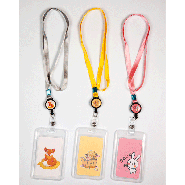 Бейдж вертикальный на шнурке с рулеткой deVENTE Cute Fox ассорти, арт. 8093326