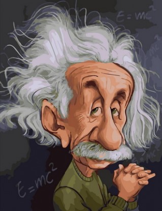 Картина по номерам с акриловыми красками на подрамнике 40*50 NN Альберт Эйнштейн, арт. US10280