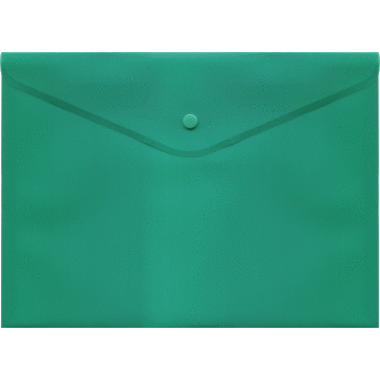 Папка конверт на кнопке А3 180мкр deVENTE зеленая прозрачная, арт. 3071928