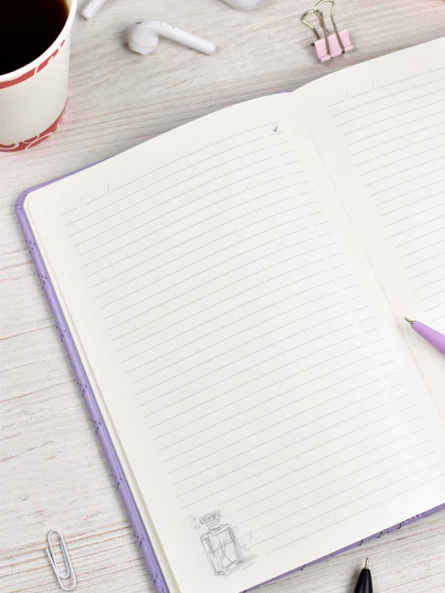 Ежедневник недатированный А5 ФЕНИКС Escalada Лайка от Кутюр кремовый блок искусственная кожа сиреневый , арт. 63967