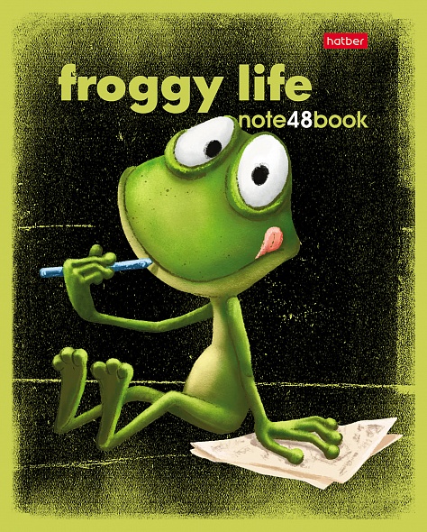 Тетрадь А5 48л клетка ХАТБЕР Лягух Кир ассорти, арт. 48Т5лтВ1_29101