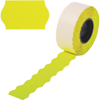 Этикет-лента 26*12мм волна желтая deVENTE  , арт. 2061710