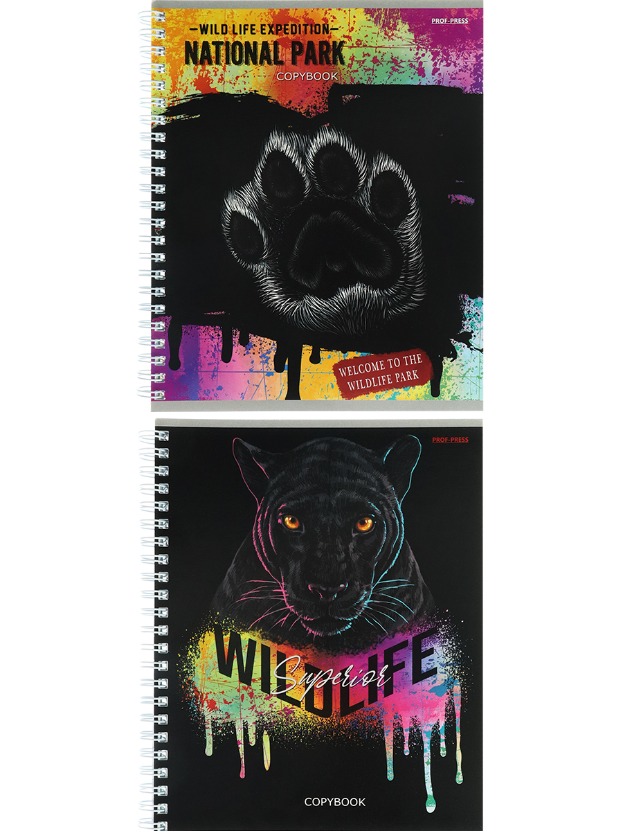 Тетрадь А5 96листов клетка спираль ПРОФ-ПРЕСС Красивые и дикие, арт. 96-3124