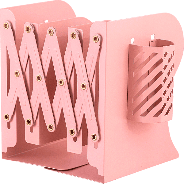 Подставка-держатель для книг металлическая deVENTE Marandi +подставка для ручек розовая, арт. 8063227