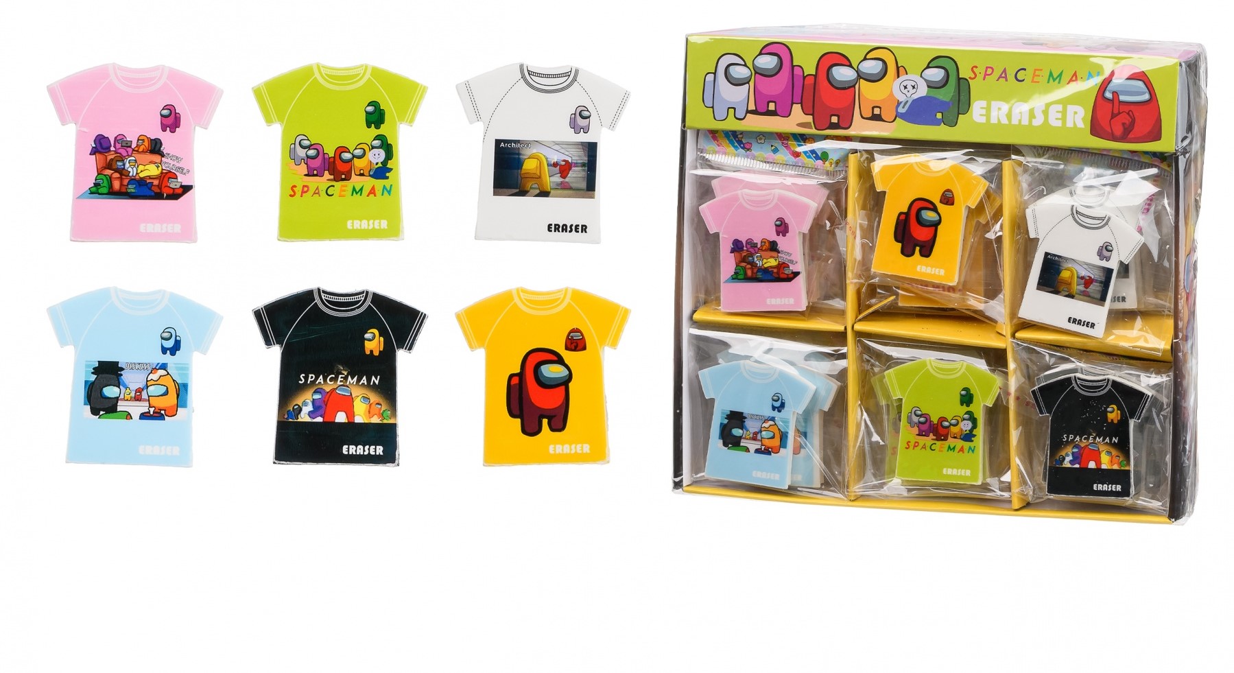 Ластик фигурный MC BASIR Астронавты ассорти, арт. ER-8113