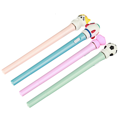 Ручка шариковая синяя CLIP STUDIO корпус ассорти со светящейся фигуркой , арт. 591-052