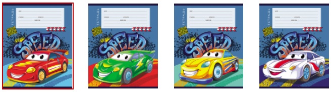 Тетрадь А5 12л линия PROFIT Яркие машинки ассорти, арт. 12-3705