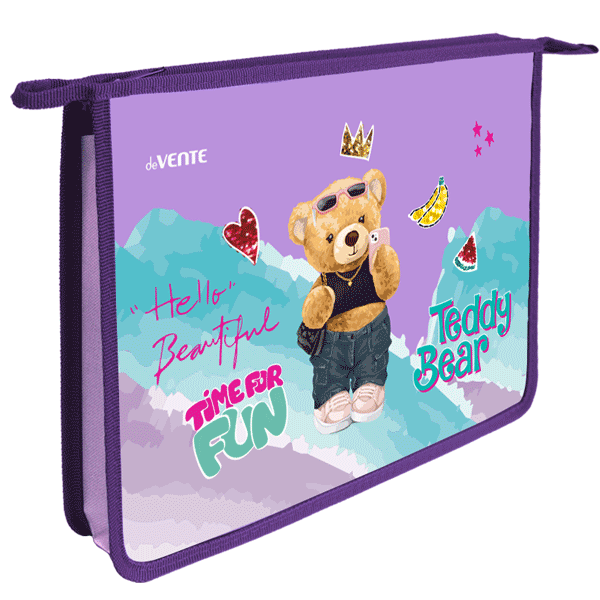 Папка для тетрадей А4 на молнии deVENTE Teddy Bear, арт. 8053451