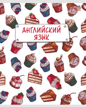 Тетрадь предметная Английский язык 48л клетка FINE BOOKS Hip, арт. FB162