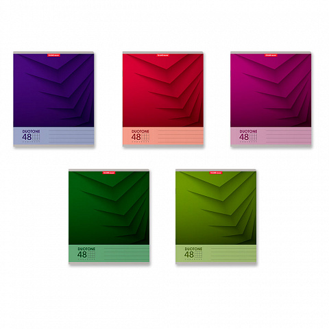 Тетрадь А5 48л клетка ERICH KRAUSE Duotone Next ассорти, арт. 47510