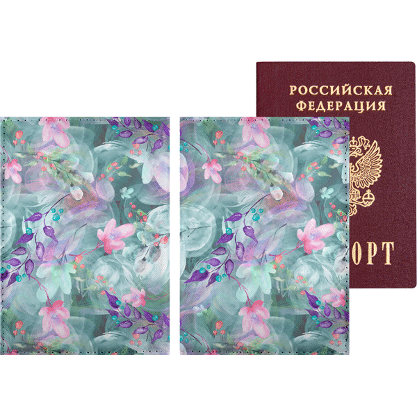 Обложка на паспорт deVENTE Нежность искусственная кожа 1 отделение для визитки, арт. 1030137