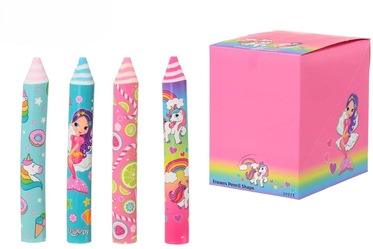 Ластик фигурный MC BASIR Карандаш ассорти, арт. ЕР-213