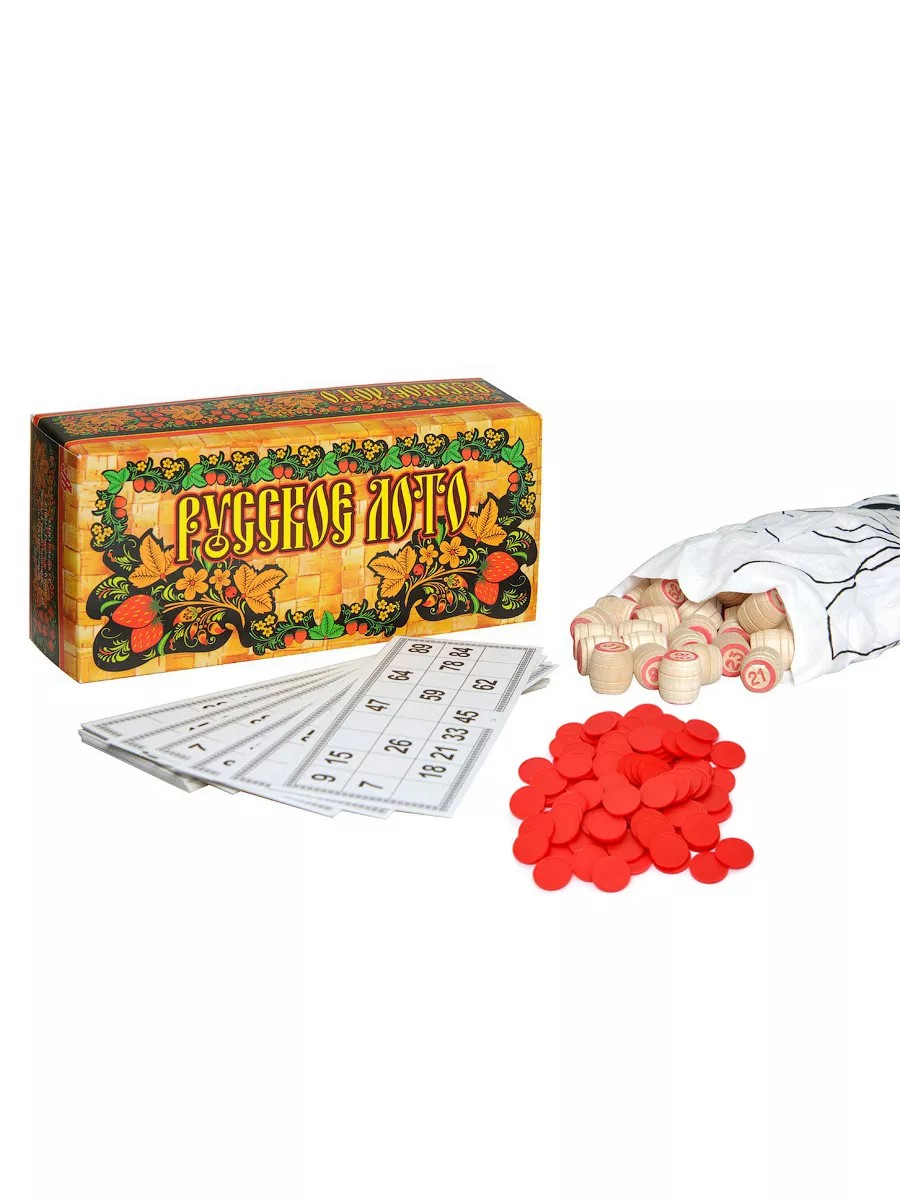 Игра настольная Русское лото ЛАДЬЯ Земляника, арт. С-197