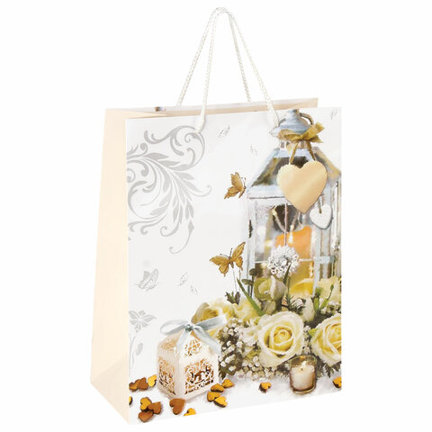 Пакет подарочный 26*32 ЗОЛОТАЯ СКАЗКА Романтика , арт. 606575