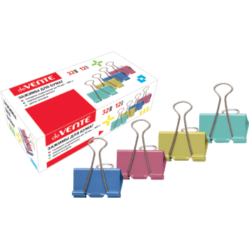 Зажим для бумаг 32 мм цветной deVENTE Pastel, арт. 4131316