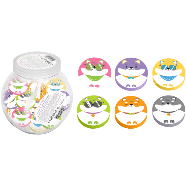 Бумага с клеевым краем фигурная 45*45мм 50листов 6цветов ассорти deVENTE Shiba, арт. 2010357